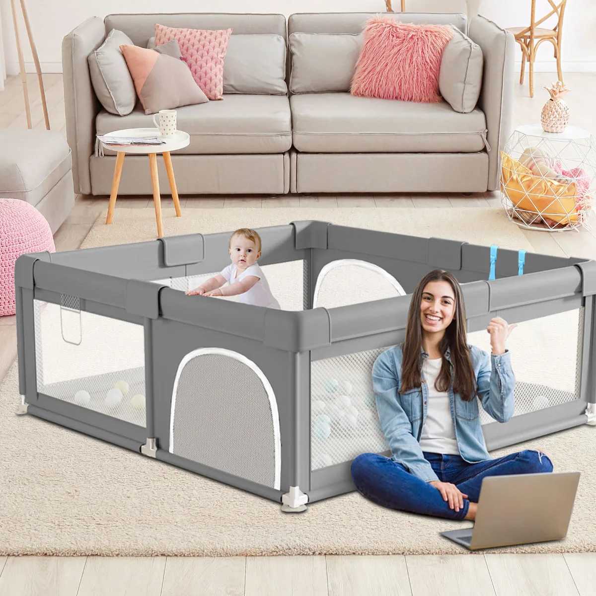 Baby Playpen for Children Play Area Baby Playground 6 Month6 Years Old Kids Ball Pit Playpen Indoor Baby Safety Fence C2509291