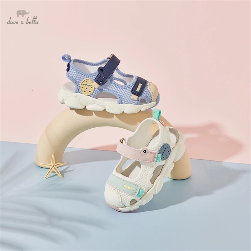 Dave Bella Children Sandals Summer Beach Water Sandals for Boy Girls Outdoor Non-slip Breathable Mesh Kids Shoes DB2234744 240513