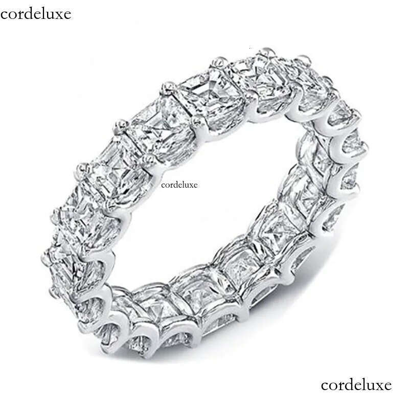 cuba Cuba chain designer jewelry Moissanite dia ring Vecalon Lustre Promise Wedding Band Ring Top quality Sterg Sier VVS Dia Engagement rings for wome