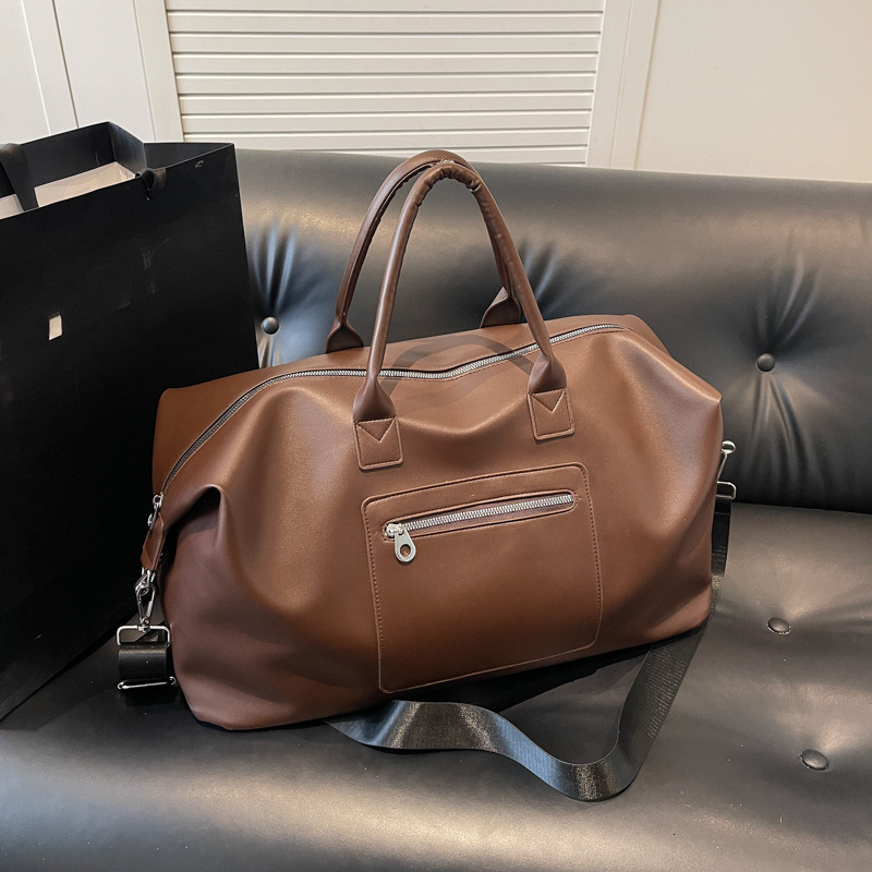 2025 New Women's Leather Travel Bag Large Capacity Short Distance Handbag Fashionable and Lightweight Women's Travel Bag