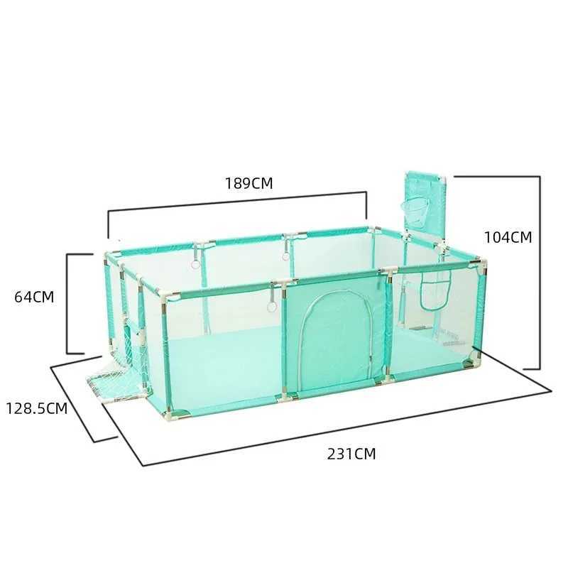 IMBABY Large Playpen for 06 Years IndoorOutdoor Safety Play Yard with Soft Padding and Ball Pit Toddler Activity Center C250929