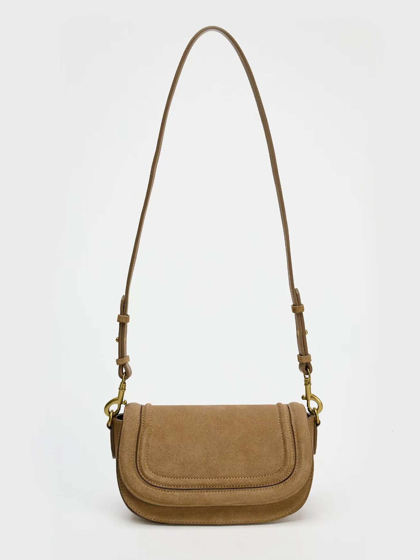 Fashionable Casual Retro Solid Color Large Capacity Adjustable Shoulder Strap MultiFunctional Crossbody Bag Suitable For P 251010