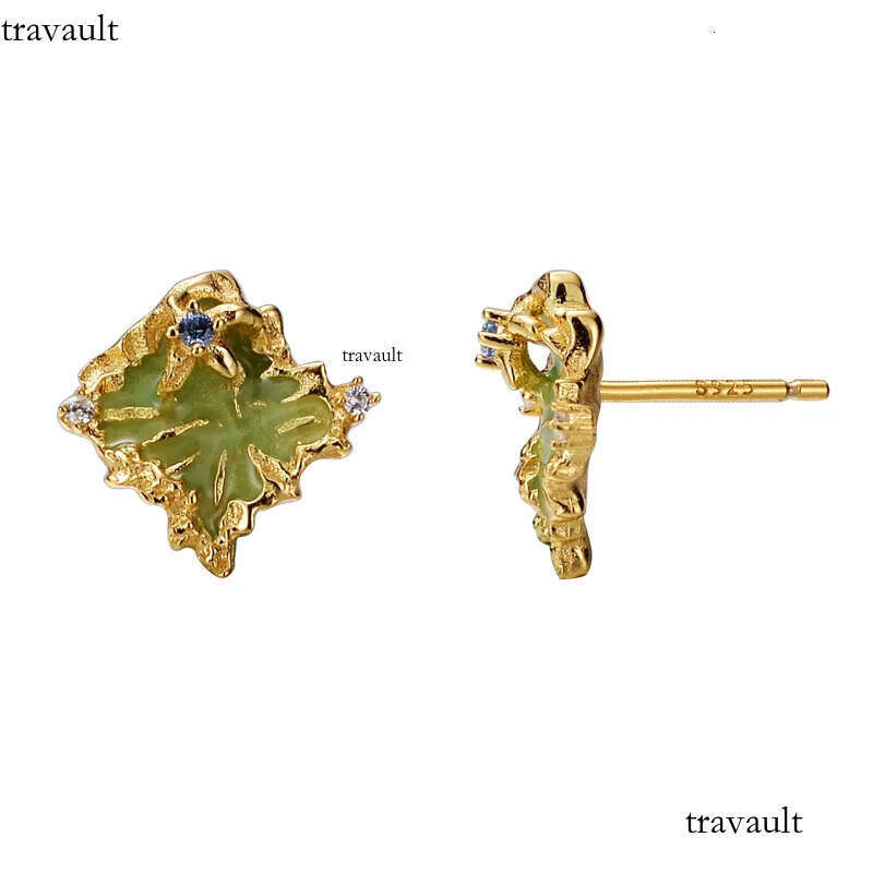 Korean Version of Cold Wind Women Texture Drip Glue Advanced S Sterling Sier Niche Design Sense Earrings Cross-border Explosive