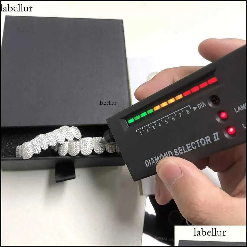 Grillz Dental Grills Exclusive Customization Moissanite Teeth Iced Out Hop Sier Decorative Braces Real Dia 9b
