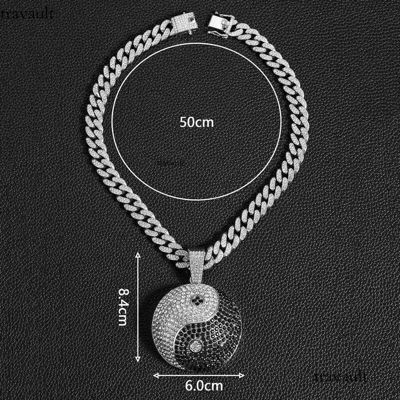 DHcollection Hip Hop Bagua Necklace Personality Chinese Style Yin Yang Tai Chi Male Pendant