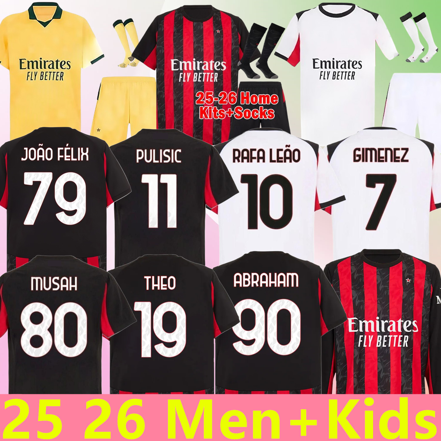 2025 2026 REIJNDERS KOCHE 125th anniversary soccer jerseys DE KETELAERE RAFA LEAO football shirt fourth 4th kids uniforms 25 26 BONDO GIMENEZ WALKER JOAO FELIX