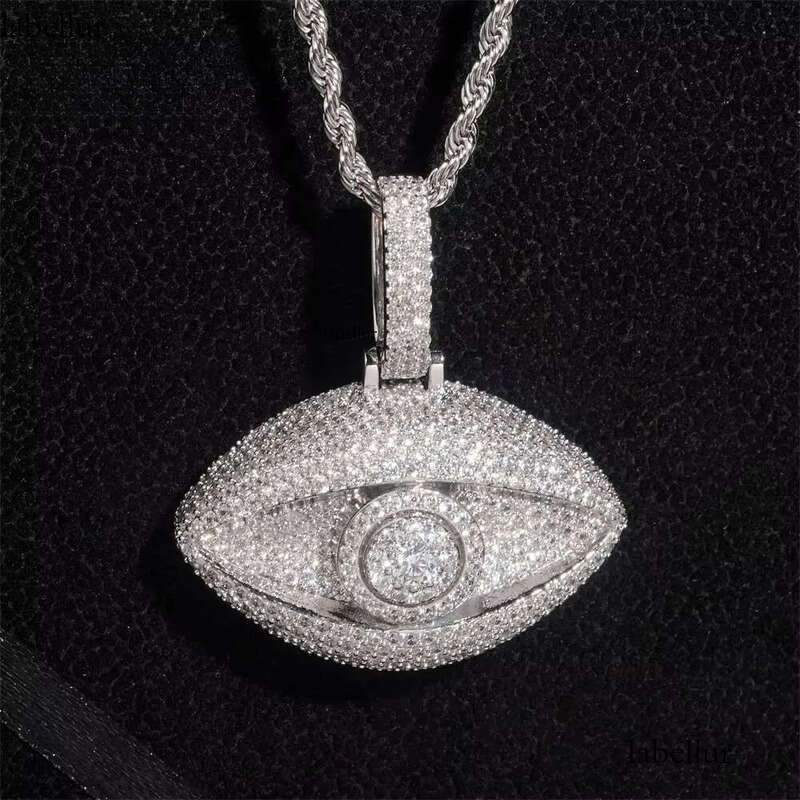 Classic Custom Sterling Sier Hip Hop Jewelry Iced Out VVS Moissanite Dia Pendant Necklace 6e