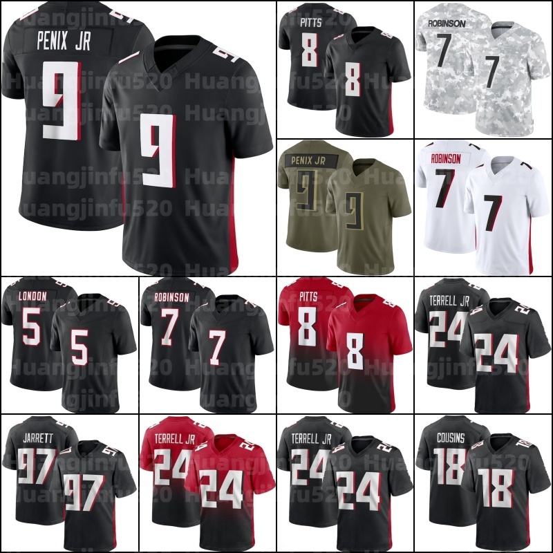 11 Jalon Walker Bijan Robinson Michael Penix Jr Football Jersey Drake London Kyle Pitts James Pearce Michael Vick Younghoe Koo Jessie Bates Darnell Mooney Sanders