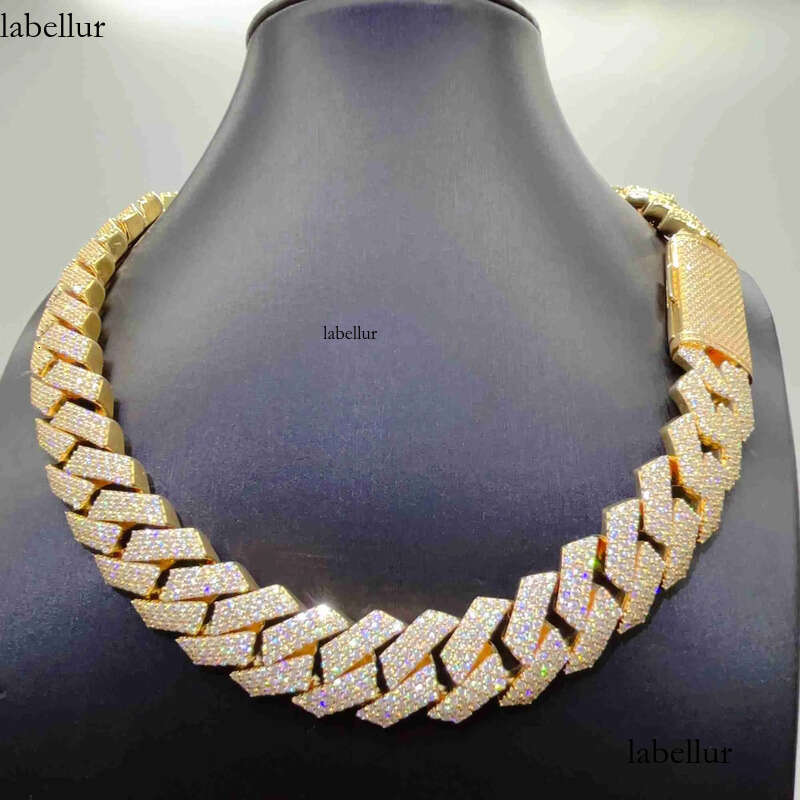 necklace chainnecklace chaincuban link Horizon Iced Out Pass Dia Tester vvs Moissanite Jewelry for men moissanite chain gift f0