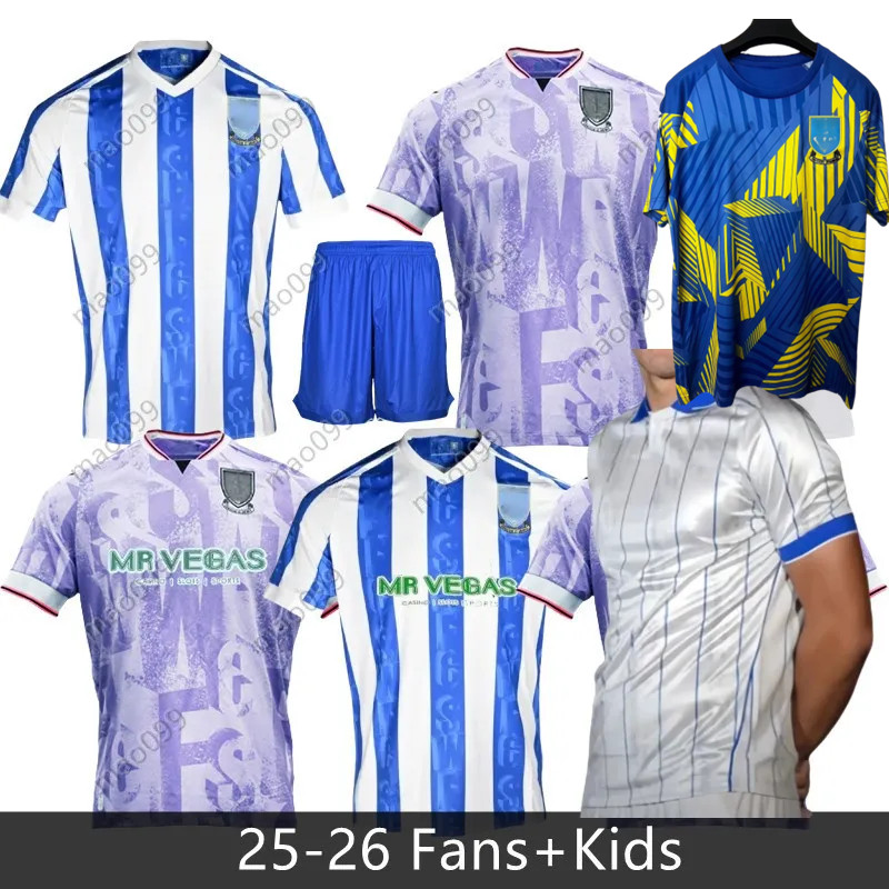2025 2026 Sheffield Wednesday away from home Palmer Waukescallum Paterson New Jersey Michael Smith Tyrique Malik Wilks uniforms children in football 93 94 95