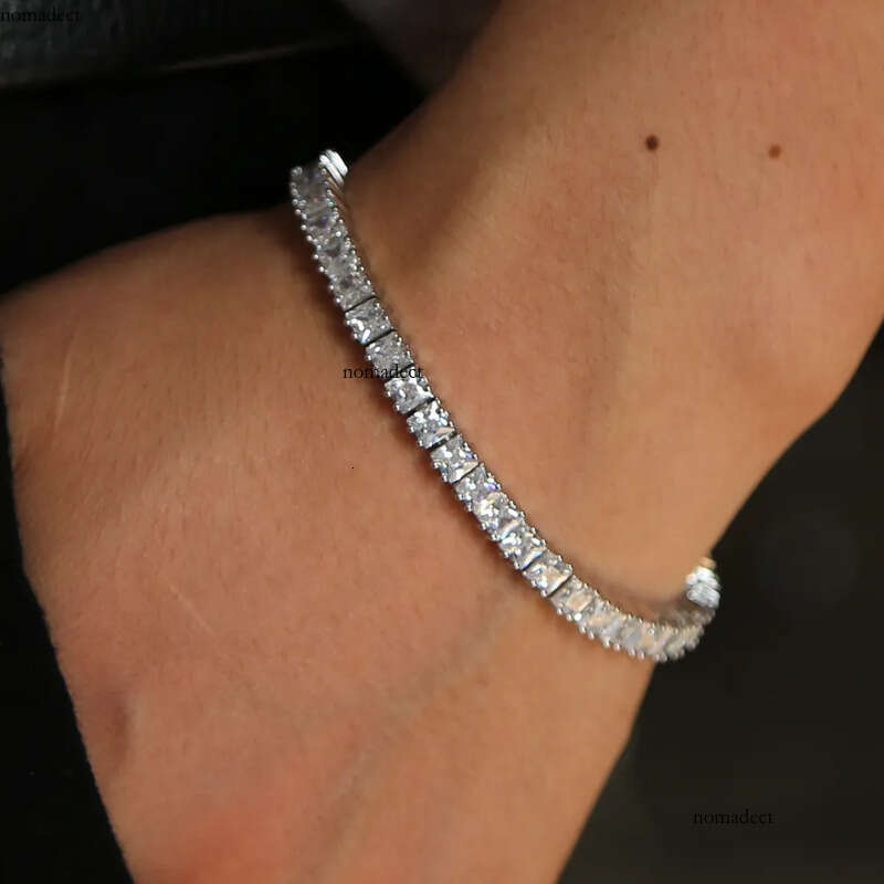 Hip Hop 3mm-4mm-5mm6mm Tennis Men's Chain Women's Pulseiras Jewelry Bracelet 4b