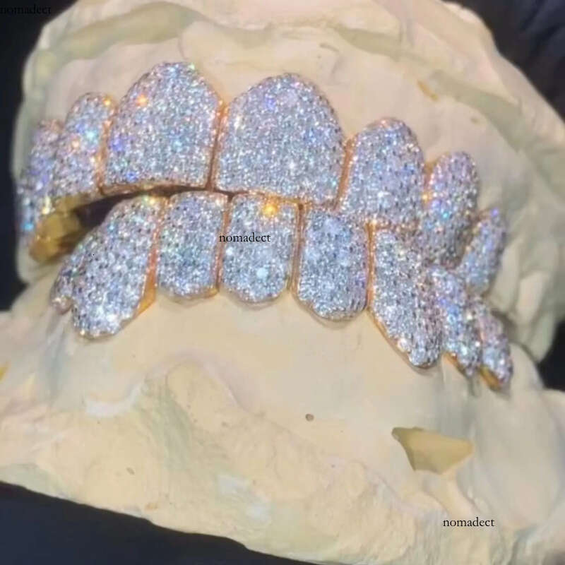 Hip Hop Custom Iced Out Moissanite Dia Grillz Teeth Sier Jewelry Best Price 89