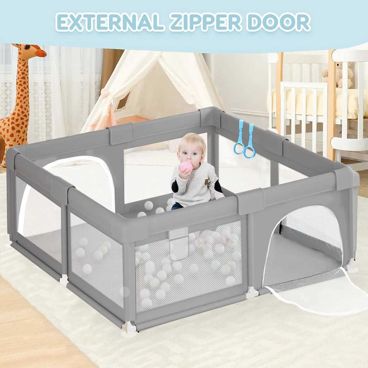 Playpen Indoor Playpen 6 Months 6 Years Old With Pull Tab Child Safety Barrier Playpen Ball Box Playpen C250929