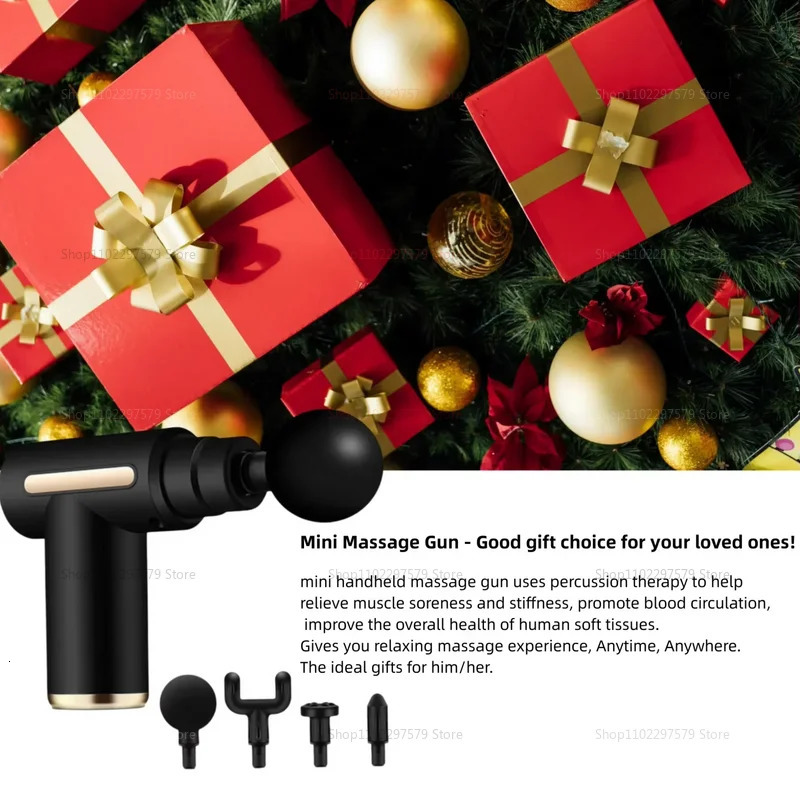 Electric Percussion Massage Gun Deep Tissue Muscle Relaxer Fascia Body Neck Back Pain Relief Fitness Recovery Tool for Shoulder 250930