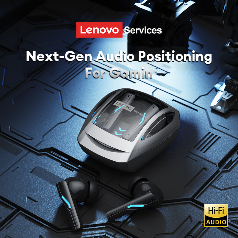 LenovoService Wireless Gaming Bluetooth GT100 Earphones BT 6.0 IMAX Ultra-Clear Sound Quality Music Headset Low-Latency Noise-Canceling Earbuds New