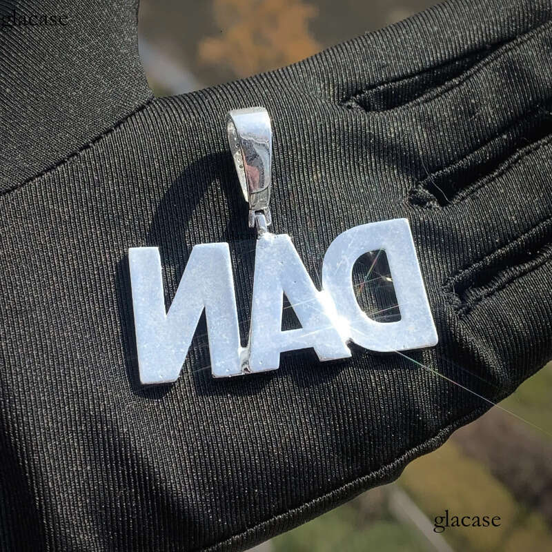 Hip Hop Custom A-Z Letters 0-9 Numbers Pendant Necklace 3 Rows 5A Zircons Men Women Jewelry Gift 19