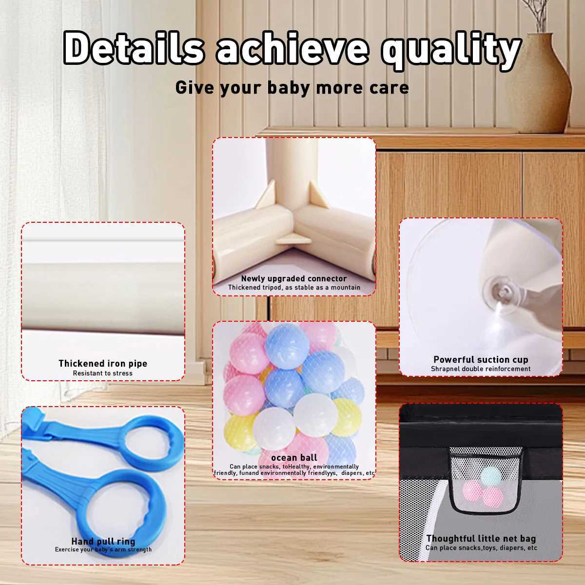 Indoor Baby Fence 6 Months to 6 Years Child Proof Activity Center Foldable Game Zone with Balls Baby Playpen C250929