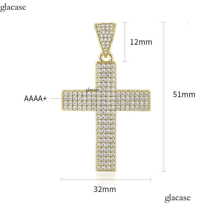 Hip Hop Full 5A Zircon Cross Pendant with TopBling Tennis Chain Men Jewelry Gift c5