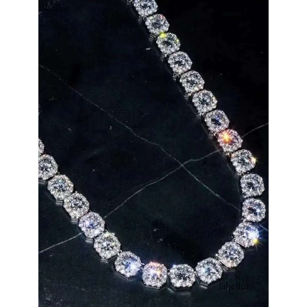 Necklace bracelet Moissanite Dia Custom Vvs Cuban Link S Sier 8mm 12mm Large Tennis Chain Solid Back Hiphop a4