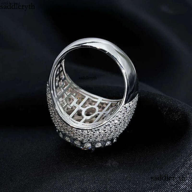 8mm Moissanite for Men Iced Out Rings Women S Sier Wedding Ring Finger Jewelry Pass Dias Tester Free Shipping f5