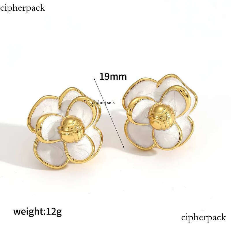 Ins Style Drip Oil Multi Color Earrings Versatile Temperament Flower Earring for Women High-End Feel Quality Fashion Jewelry 21