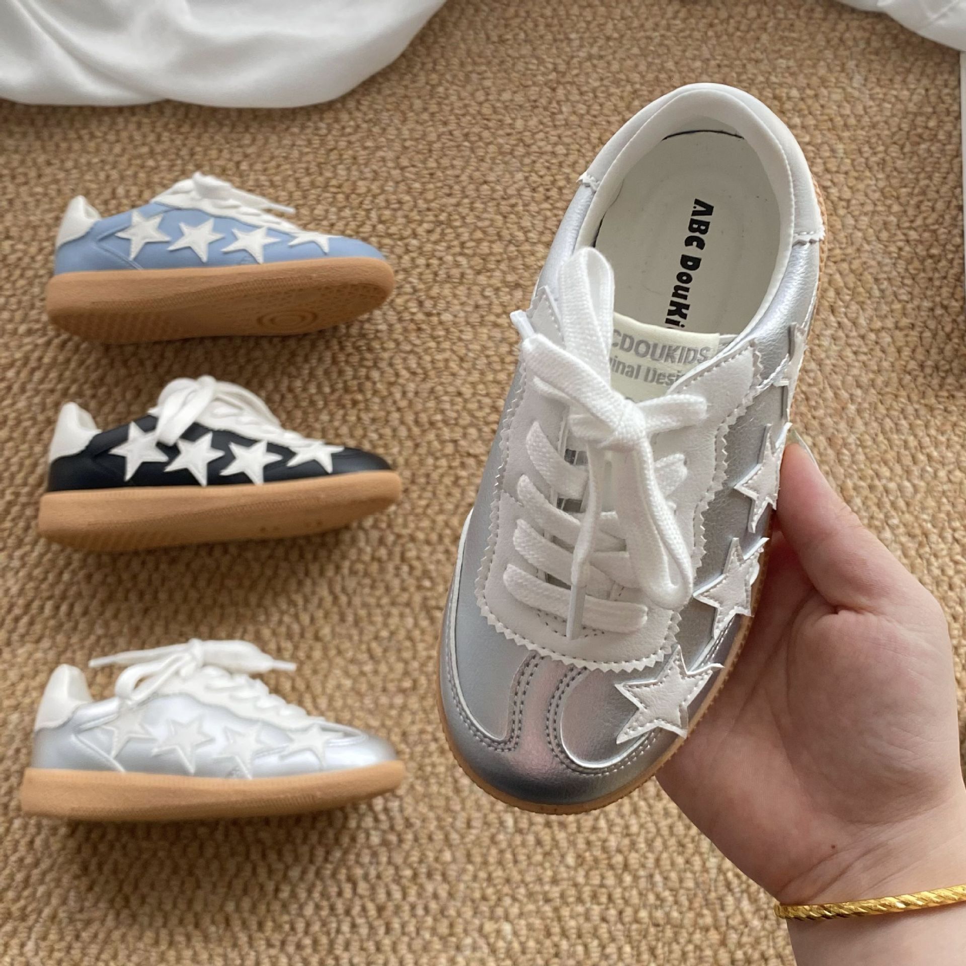 New Comfortable Durable And Designer Fashionable Children's Casual Shoes Designer Shoelaces Velcro Sneakers Autumn New Luxury Shoes