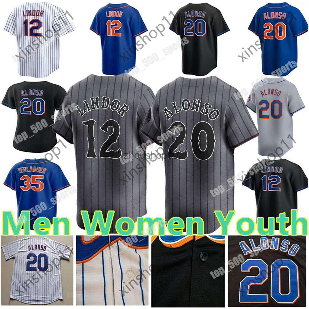 Custom Juan Soto Pete Alonso mets Alvarez Jersey Francisco Lindor Brandon Nimmo Edwin Diaz Jeff McNeil Kodai Senga Baseball Men Women Youth
