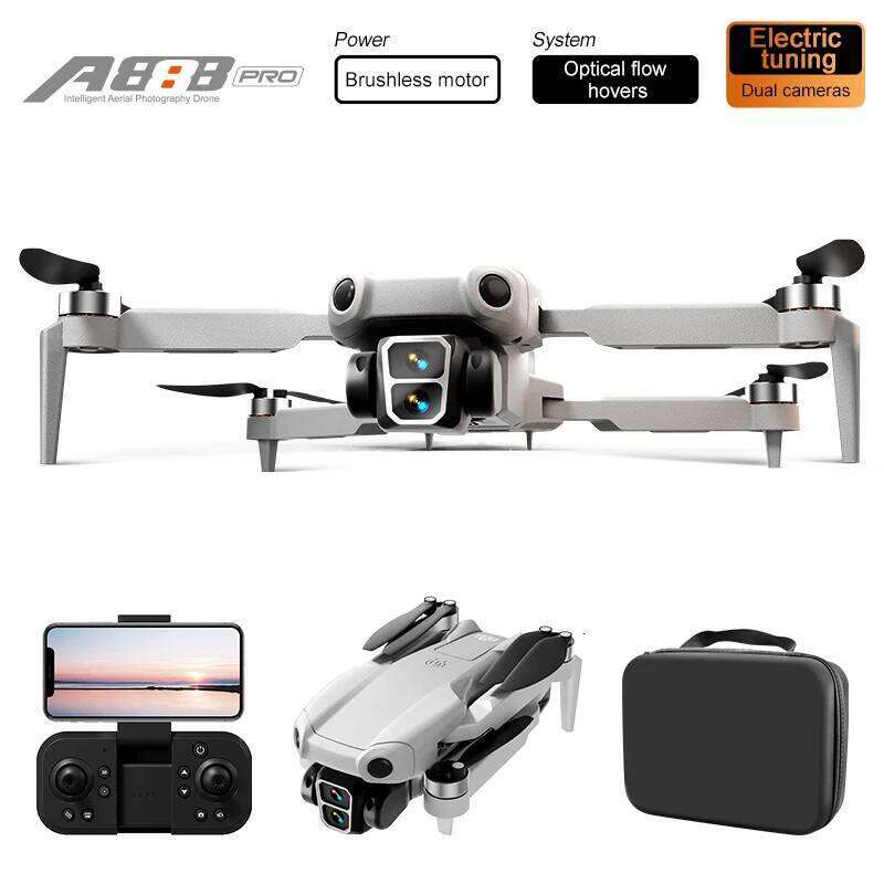 A888 PRO Aerial Photography Drone Brushless Motor 4k Mini Drone Optical Flow Positioning 360° Adjustable Camera Remote Control Foldable Drone With 4k Camera