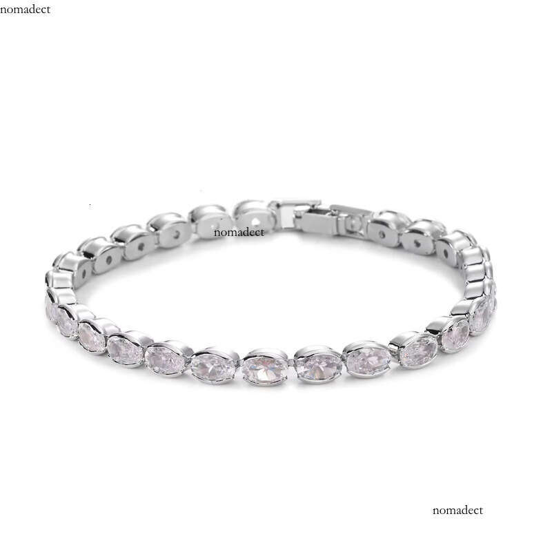 womens new gold tennis dia bracelet with zircon sier plated fashion accessory for gift 6c