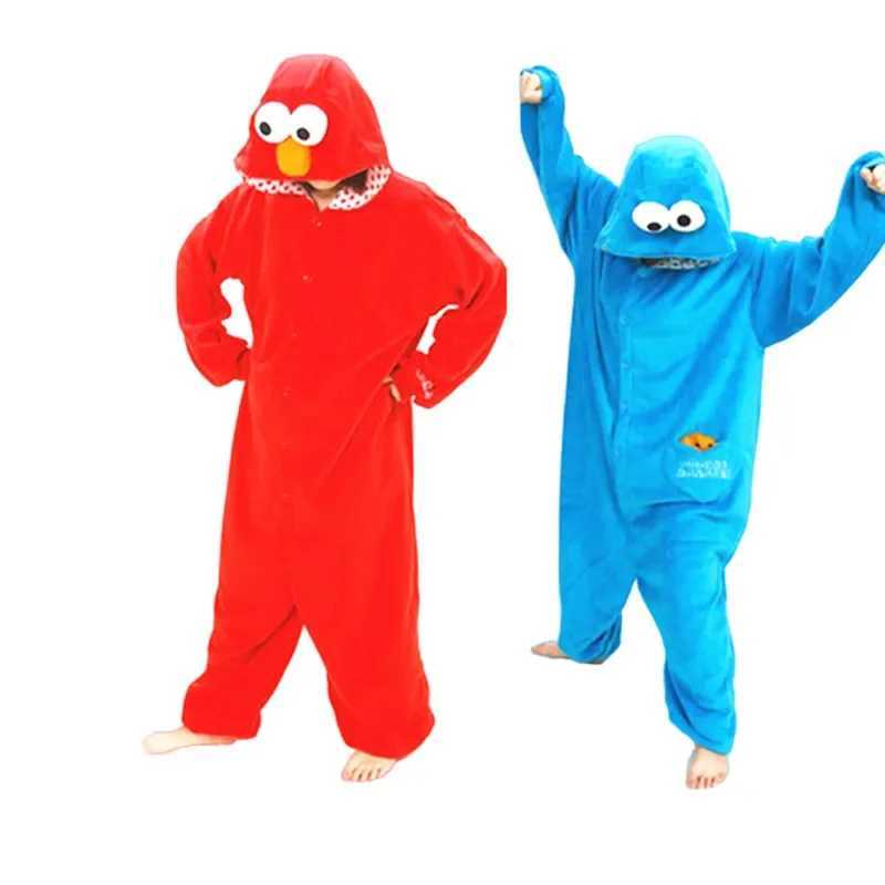 Bear House AA ELMO and COOKIE MONSTER Kigurumi Adult Onesies Men Women Cartoon Anime Cosplay Come for Hallowe New 2025 WKD001 Z250930