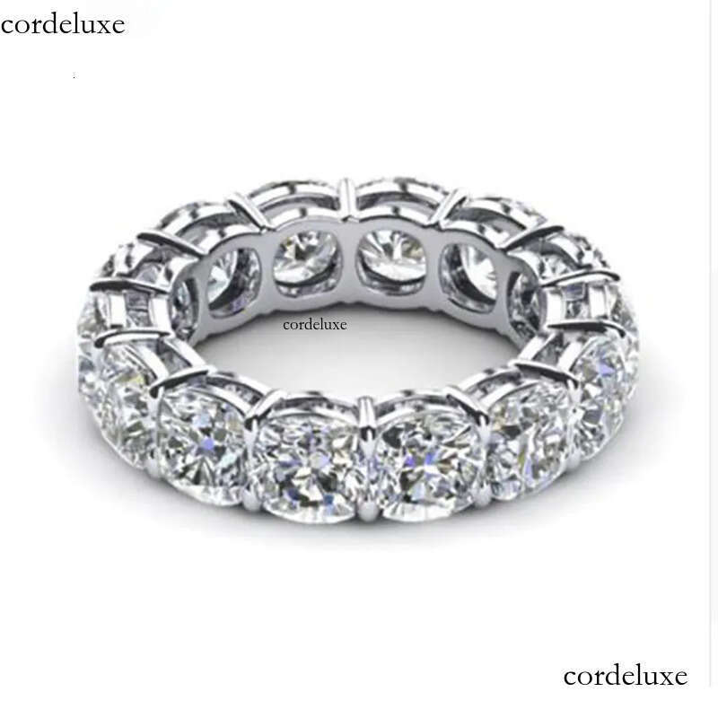 cuba Cuba chain designer jewelry Moissanite dia ring Vecalon Lustre Promise Wedding Band Ring Top quality Sterg Sier VVS Dia Engagement rings for wome