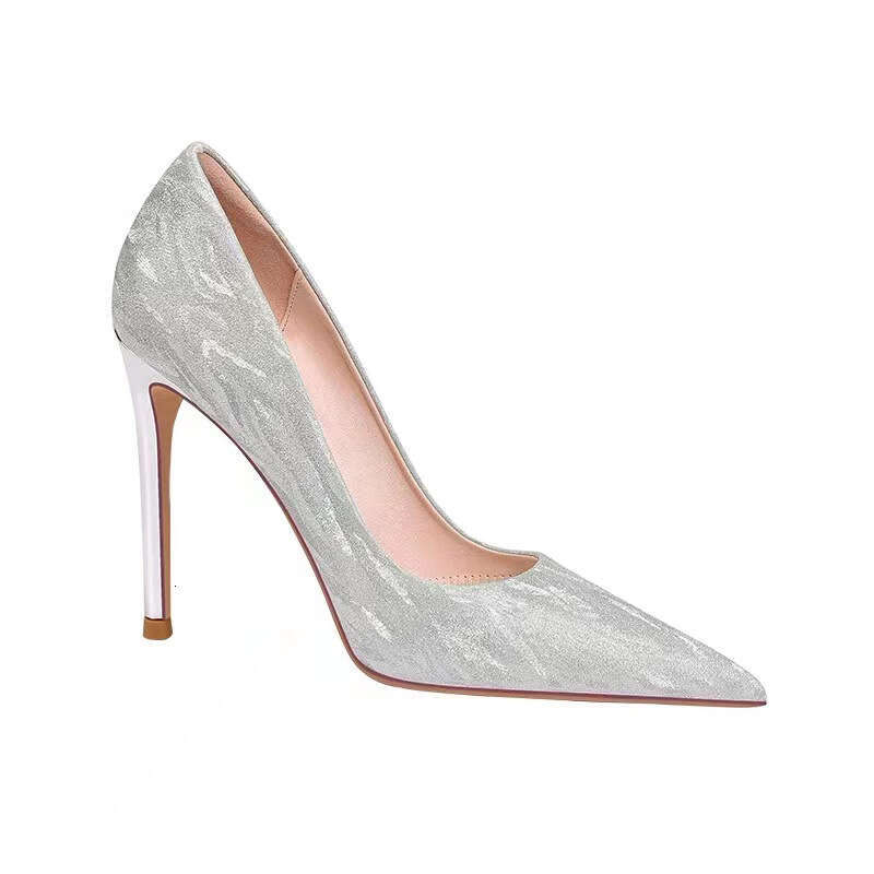 34-42 Plus Size French Designer Shoe Style Exquisite Wedding Dress High-end 2025 New Bride Shoes Gold Crystal High Heels