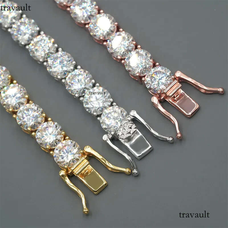 Chain Bracelet For Women 8MM Wide CZ Dia Tennis Necklace Men Rapper Hip Hop Rock Gold Jewelry Woman Christmas Gift