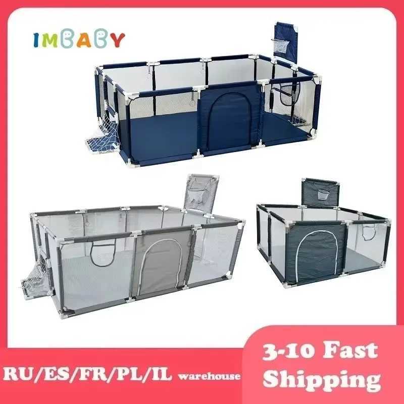 Newborn Baby Playpen For Children Solid Color Toddler Ball Pit Playpen Safety Game Barriers Home Playground Park Kids Furniture C250929