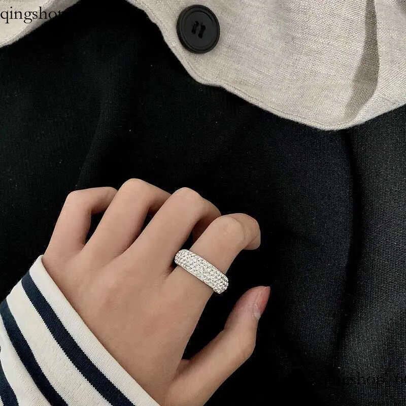 Band Rings VAF High End Aaa Zirconia Pave Stainless Steel Iced Out Moissanite Eternity Engagement Cubic Zirconium Ring For Men Women e6