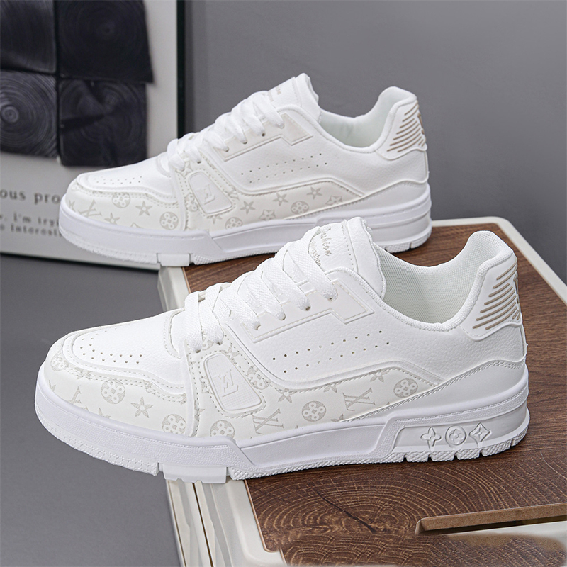designer free shipping Casual Shoes Boutique mens shoes new versatile fashionable wear esistant white shoes casual