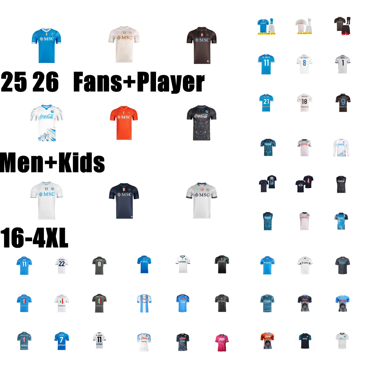 Napoli 20 21 22 23 24 25 26 soccer jersey OLIVERA MERET KVARATSKHELIA MINJAE naples men kids ZIELINSKI H.LOZANO OSIMHEN POLITANO football shirt ZIELINSKI ANGUISSA 4XL