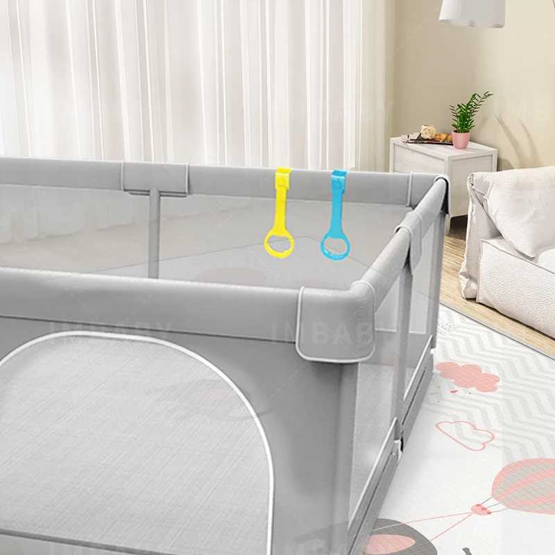 Baby Playpens Light Gray Childrens Play Playpen Large Indoor Baby Playground with Protective Angle Activities Fence for Baby C250929