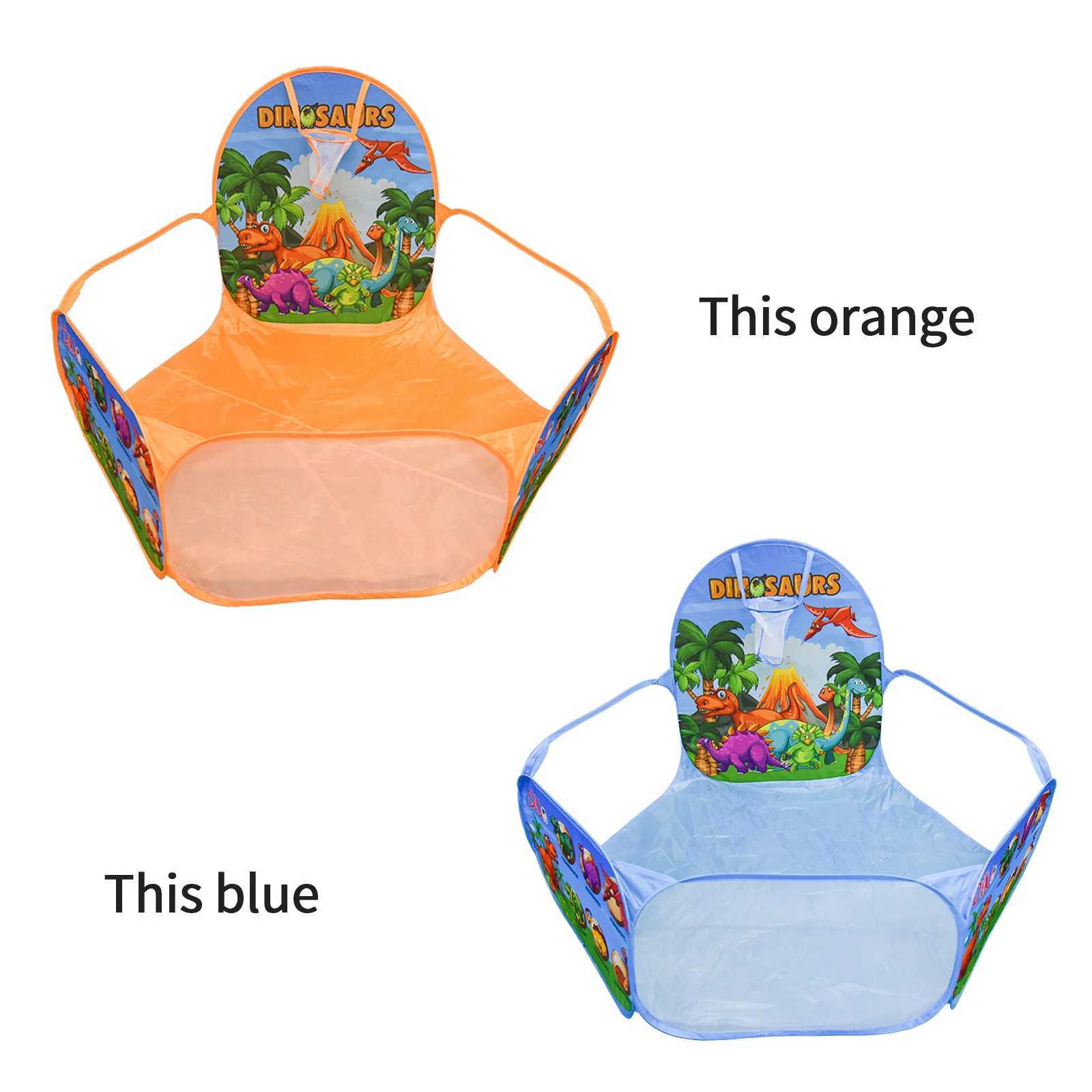 Cartoon Dinosaur Pattern Blue Orange Ocean Ball Pool Indoor and Outdoor Foldable Portable CHILDRENS Tent Excluding Ball C250929