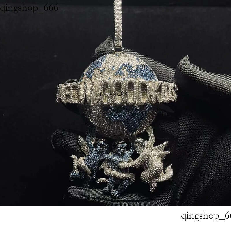 Factory Initial Pendant Iced Out Jewelry Gold Plated Vvs Moissanite Dias Cuban Chain 3d Custom Name Hip Hop Letter CFKE c9