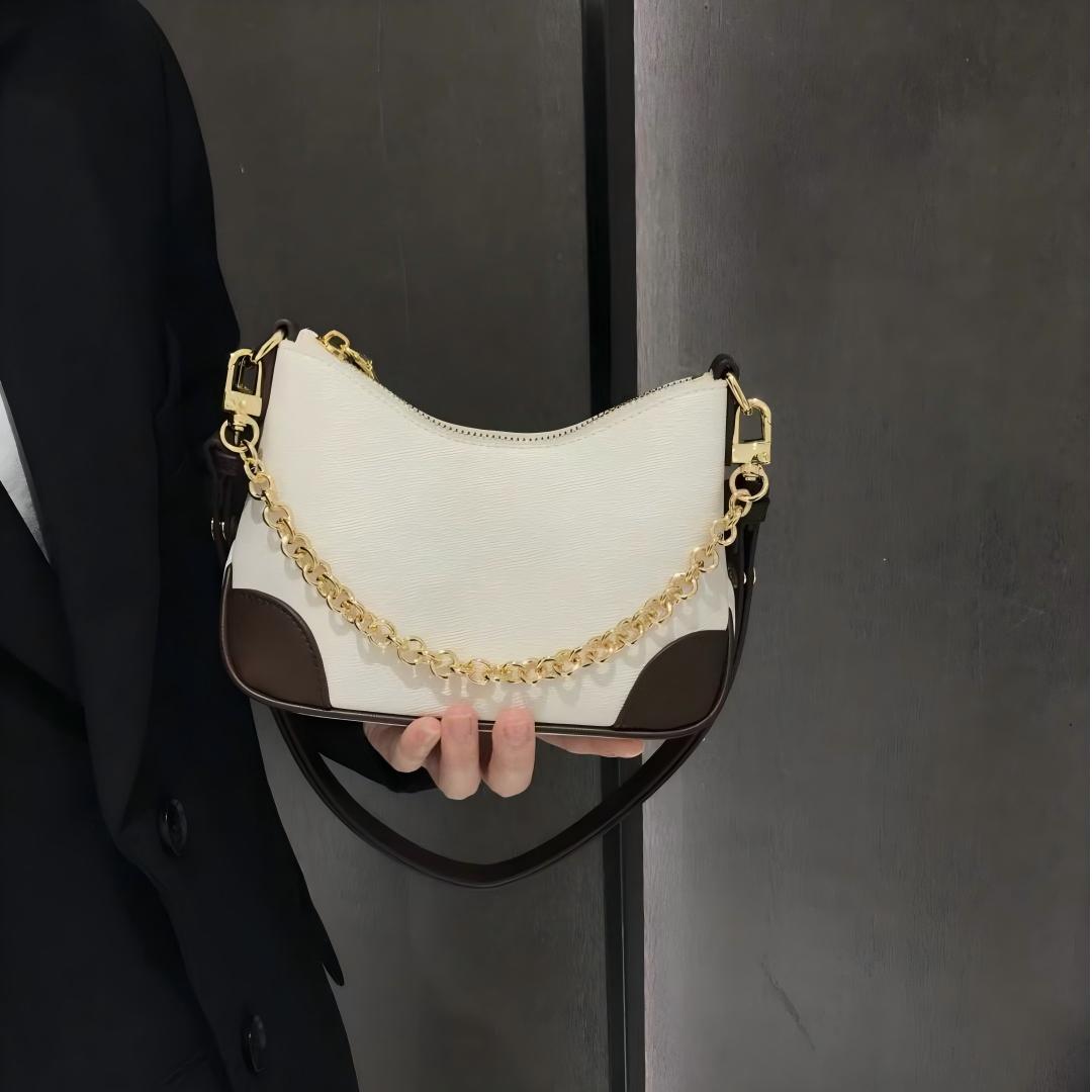 free shipping designer bag New versatile large capacity casual fashionable retro printed shoulder bag for women black brown white