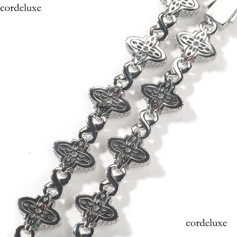 Hip hop Rap Unlimited Clover Bracelet Fashion Trendy Cool Pi Handsome High End 5A Zircon Color Handmade Jewelry 20