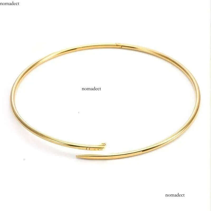 Thin Narrow Bangle for Women Men Stainless Steel Plated Gold Nail Bracelet Fashion Designer Jewelry Woman Christmas Gift 11