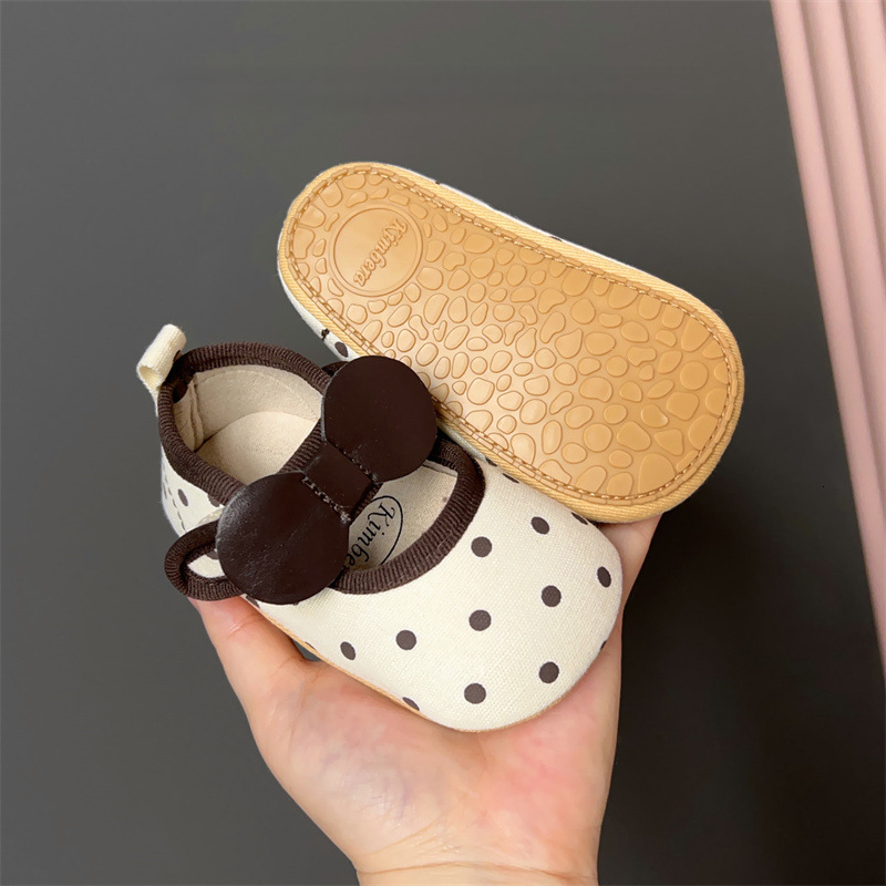 Baby Designer Polka Dot Bow Soft Designer Shoes Canvas Shoes Women's Baby Soft Soled Children's Shoes Autumn New Luxury Shoes Men's And