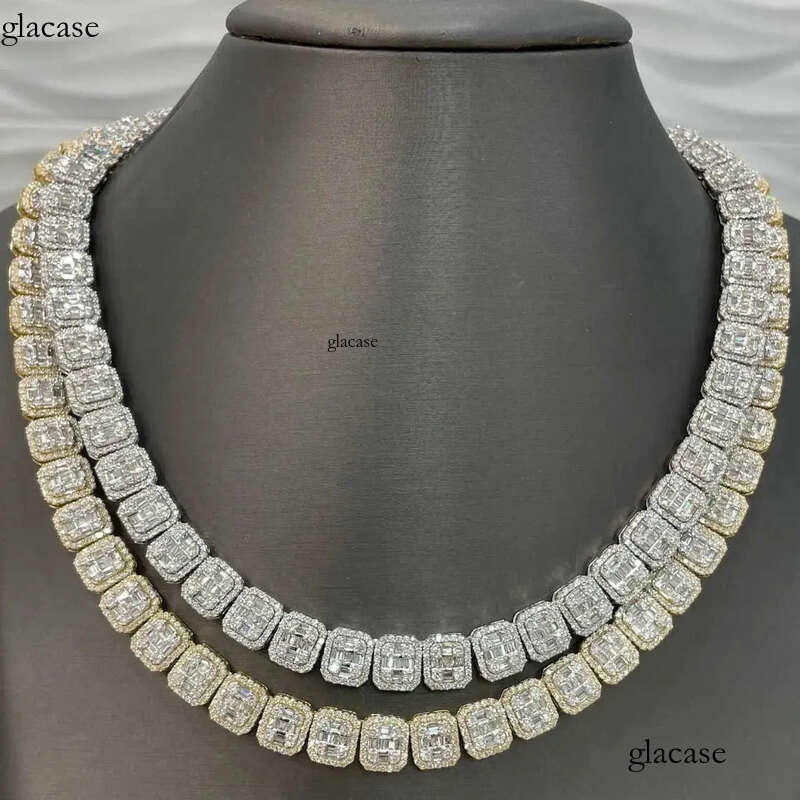 5mm Colorless Moissanite Chain Passes Dia Tester Sterling Sier Tennis Necklace For Men And Women 02