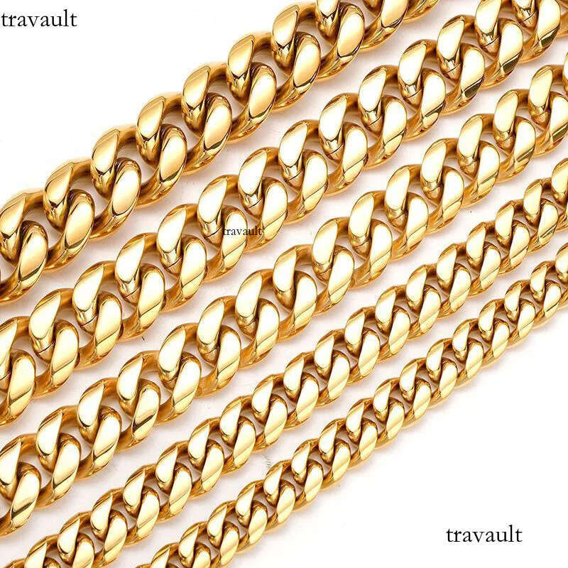 Miami Cuban Link Chain Necklace Designer 8/10/12/14mm Wide Micro Inlaid 5A CZ Dia In Buckle Rock Rapper Hip Hop Gold Mens Jewelry Women Luxe Gift