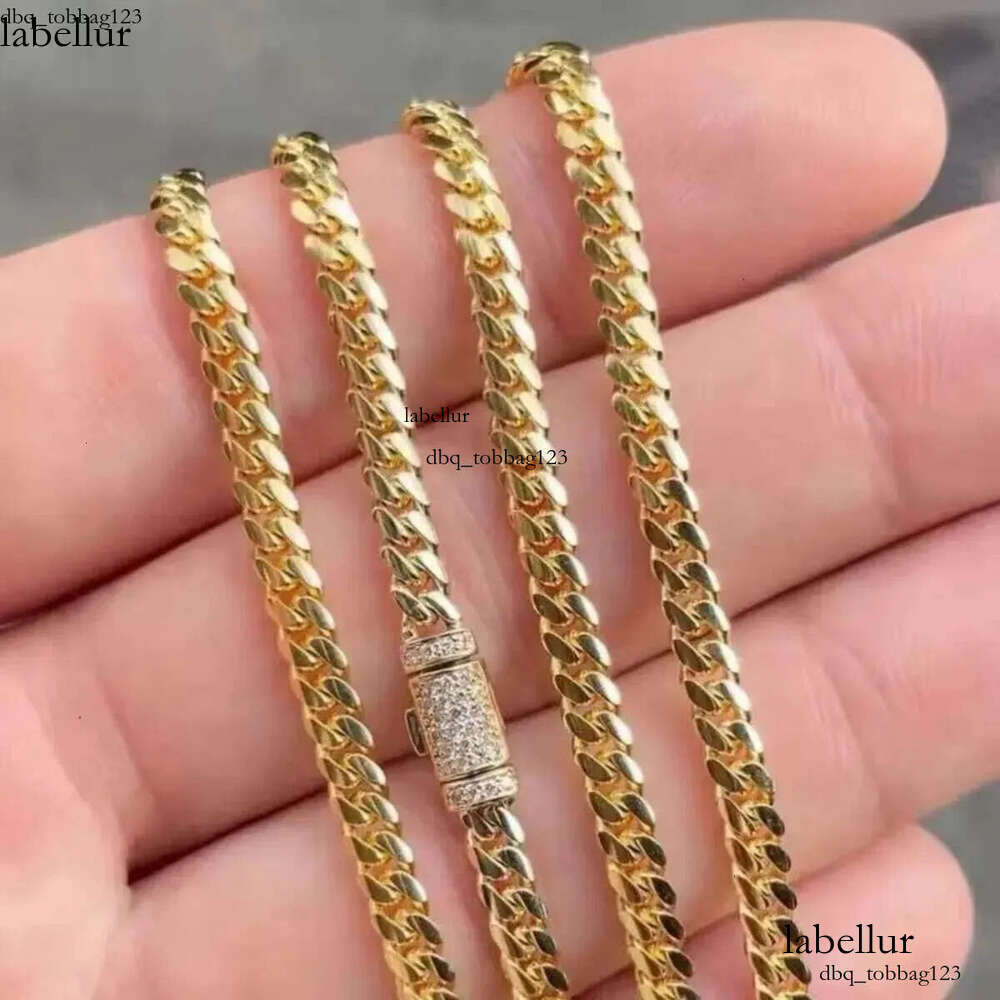 Wholesale 10K 14K Solid Real Gold 8MM Cuban k Chain Bracelet Iced Out Hip Hop Moissanite Necklace Fine Jewelry Men Women