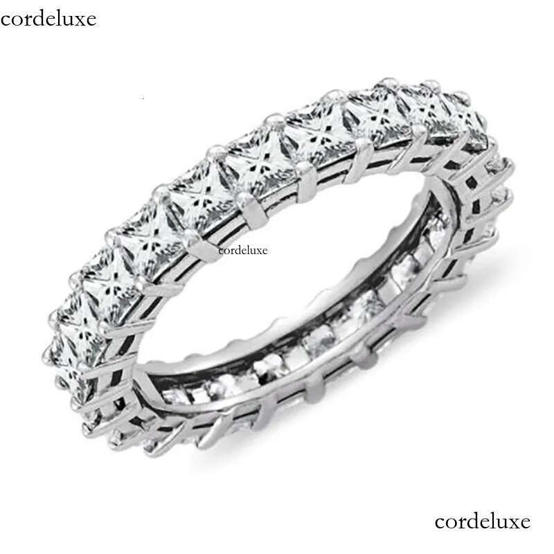 cuba Cuba chain designer jewelry Moissanite dia ring Vecalon Lustre Promise Wedding Band Ring Top quality Sterg Sier VVS Dia Engagement rings for wome
