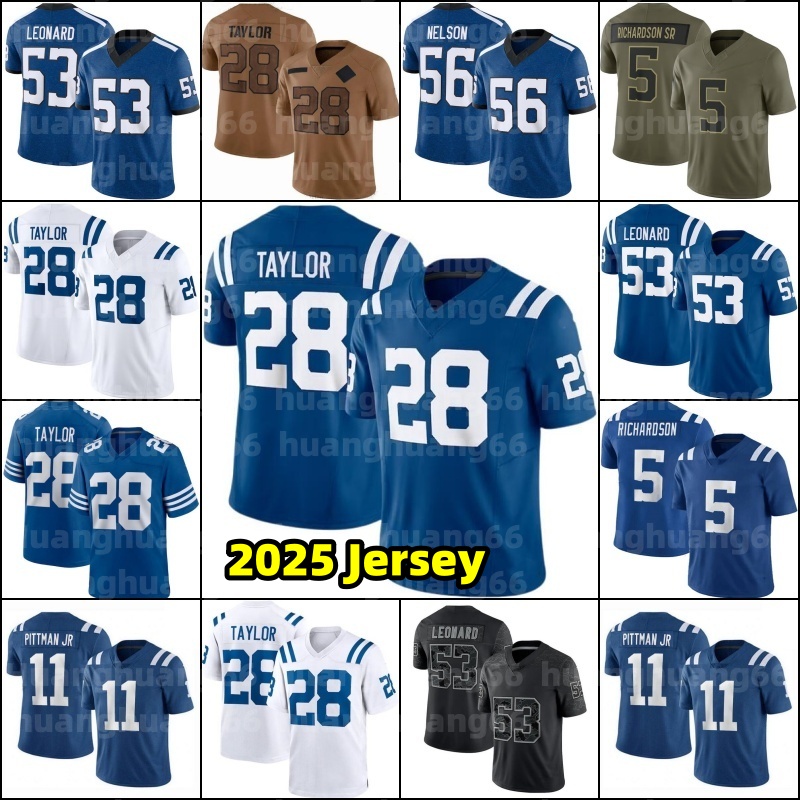 Tyler Warren Anthony Richardson Jonathan Taylor Football Jerseys Daniel Jones Josh Downs Quenton Nelson Peyton Manning Matt Alec Pierce Michael Pittman Jr McAFEE