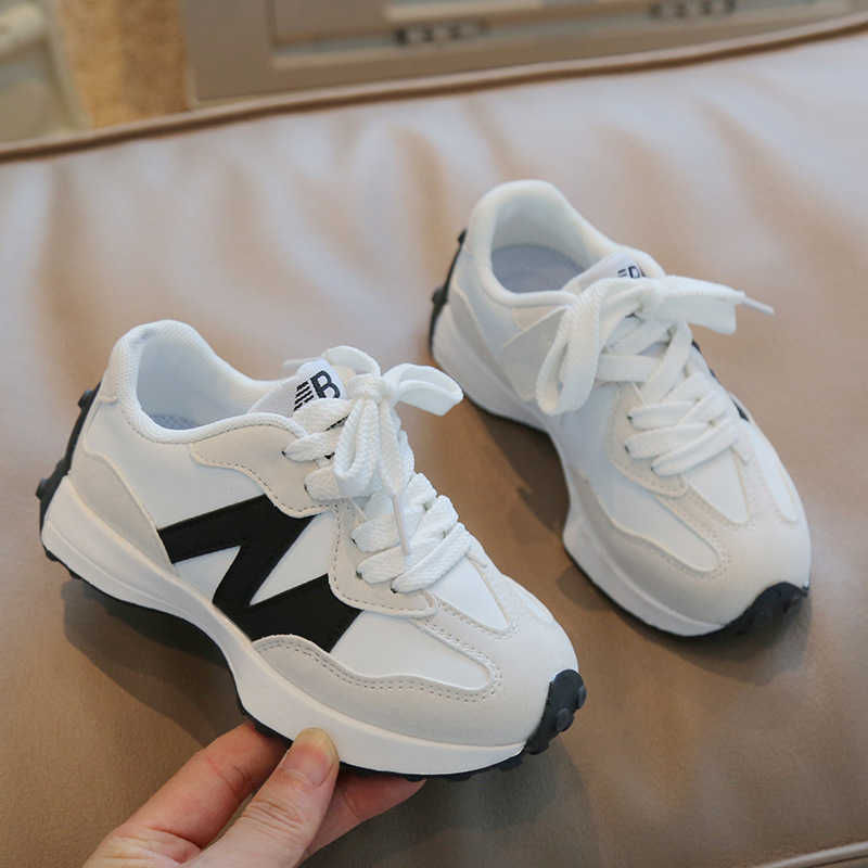 Korean Style Girls Sneakers 2025 Autumn New Childrens Versatile Breathable Casual Shoes Boys Soft Sole Dad Shoes C250930